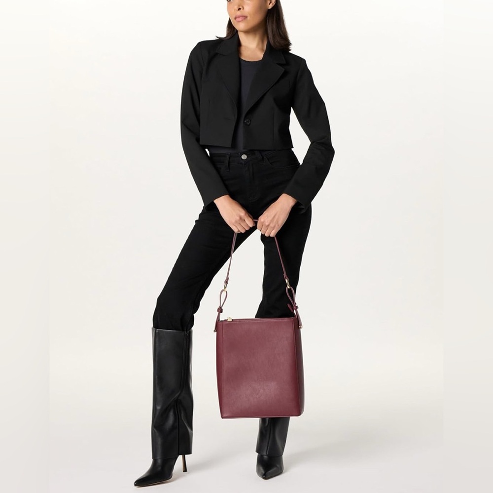 NWT The Drop Alex Bucket Tote - Burgundy